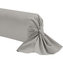 Taie de traversin gris mastic 100% coton 180 cm - Gris