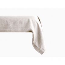 Taie de traversin Palace pur coton teint lavé, 63 fils/cm² Vent Du Sud Palace Naturel - 43 x 195 cm
