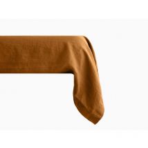 Taie de traversin Palace pur coton teint lavé, 63 fils/cm² Vent Du Sud Palace Terre Cuite - 43 x 195 cm
