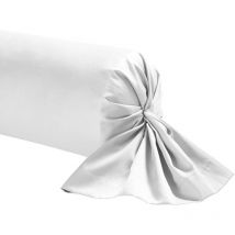 Taie de traversin percale blanche 160 cm - Blanc