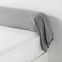 Taie de traversin polycoton Actually 140 cm gris