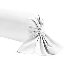 Taie de traversin blanc 100% lin 160 cm