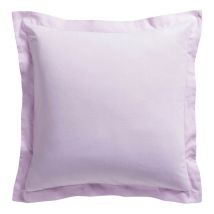 Taie d'oreiller Privacy Today coton 57 fils carrée Poudre de Lila