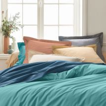 Taie d'oreiller 100% percale 50x70 moka Tradilinge