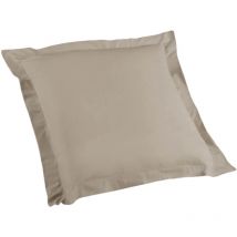 Taie d'oreiller Biolina en coton biologique taupe 63x63