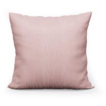Taie d'oreiller déco 40x40 rose avec fil argenté