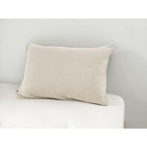 Taie d'oreiller double gaze coton Gaia 50 x 70 cm beige