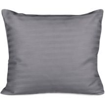 Taie d'oreiller en satin de coton CIZGILI ANTHRACITE/70x80.