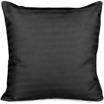 Taie d'oreiller en satin de coton CIZGILI NOIR/40x40.