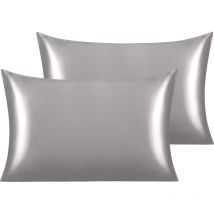 Taie d'oreiller en satin de soie pour cheveux et peau Taie d'oreiller standard en soie luxueuse avec fermeture enveloppe