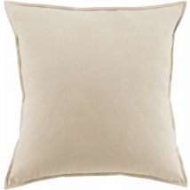 Taie d'oreiller flanelle 100% coton 63x63 candice coloris Sable