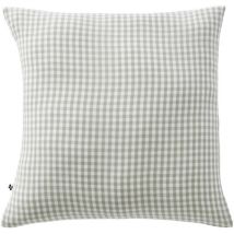 Taie d'oreiller gaze coton Vichy 60 x 60 cm eucalyptus