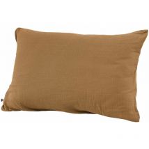 Taie d'oreiller Gaze de coton 50x70 cm gaia coloris Marron Camel