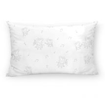 Taie d'oreiller Peppa Pig Gris Multicouleur 175 Fils 30 x 50 cm 100 % coton