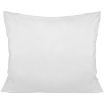 Taie d'oreiller satin coton blanc 603/50x80
