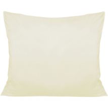 Taie d'oreiller satin coton crème 155/50x80