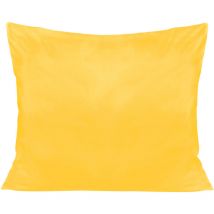 Taie d'oreiller satin coton jaune 004/70x80.