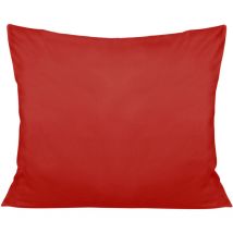 Taie d'oreiller satin coton rouge 029/50x80