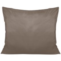 Taie d'oreiller satin coton sépia 043/70x80.