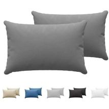 Taie Oreiller 30 x 50 cm Coton (Lot de 2)Coton Jersey 150 -Anthracite - Taie d'oreiller 30x50 cm- Housse de Coussin Résistant et Hypoallergénique