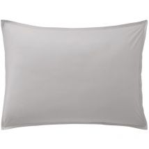 Taie oreiller percale de coton 50 x 70 cm Gris