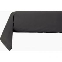 Taie traversin en coton 57 fils unie gris souris gris 85x185cm