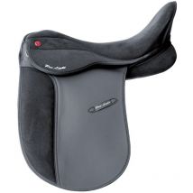 16", Noir: Selle de dressage Torino en simili cuir et arcione ultra légère en nœud polymère interchangeable