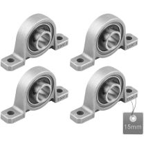 (Taille : 15mm,KP002)4 Pièces Roulements de Bloc d'oreiller, Palier Roulement, Roulements à Billes, Roulements Alliage de Zinc, Paliers a Semelle,