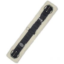 28" = 71 cm, Noir: Sangle Western Pool en pure laine et boucles en acier inoxydable