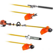 Boudech - Débroussailleuse multifonction 5 en 1 essence thermique 62cc taille-haie pour scie à chaîne certifié ce