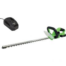 Oxeo - Taille-haie batterie 18V Easy Full avec batterie 2Ah et chargeur - Sans fil - Longueur de coupe 52cm - Poignée arrière rotative