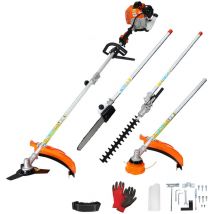 Mediawave Store - Taille-haie Coupe-branches/bordures débroussailleuse 52cc kraftroyal 4en1 jardin