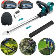 Teetok - Taille-haie électrique, taille-haie sans fil 44cm + batterie 2x5,5a + chargeur, Compatible avec batterie Makita 18V