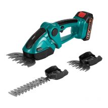 Onevan - Taille-haie électrique 2 en 1, 21V longueur de coupe 220 mm, Largeur de coupe 60mm cisaille electrique, Avec 2 batteries et chargeur