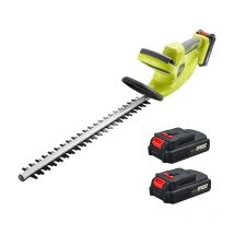 Dewinner - Taille-Haies sans Fil 20V, avec 2X Batterie 2.0Ah et Chargeur, Double Interrupteur et Double Poignée Ergonomique, 65CM Lame Asymétrique
