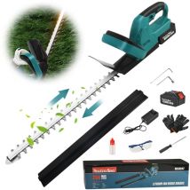 Ultrixe - Taille-haies sans fil 21V taille-haies électriques, longueur de coupe 51 cm, double lame SK-5 acier, avec batterie 3Ah et chargeur, Moteur
