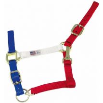 L, Drapeau de l'Amérique: Carrière de nylon de couleur USA avec boucles en laiton et double réglage