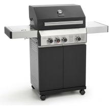TAINO BLACK 3+1 Gasgrill mit Seitenbrenner Gasgrill 3 Brenner Matt Schwarz