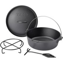 Faitout TAINO 8L en fonte Ø 30cm avec couvercle et accessoires pour marmite