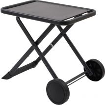 Taino - Chariot pour barbecue chariot support pour barbecue pliable avec roulettes noir