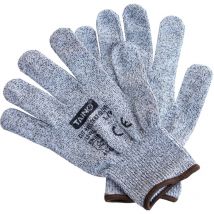 TAINO Gants de protection anti-coupures Classe 5 EN388 Lot de 2 Taille L - Gris