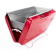 Mox Koffergrill Holzkohlegrill bbq Campinggrill Koffer Rot Griller kompakt - Taino