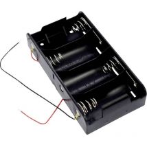 Support de pile 4x LR20 (D) Takachi SN 1-4 raccordement par fils (L x l x H) 137.4 x 71.6 x 28.5 mm 1 pc(s) C652341