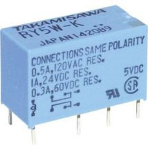 RY-05W-K Relais pour circuits imprimés 5 v/dc 1 a 2 inverseurs (rt) 1 pc(s) S75635 - Takamisawa