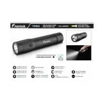 Favour - Taktische wasserdichte Taschenlampe Cree 565 Lumen Weiße Led Inklusive 6 aa T0861
