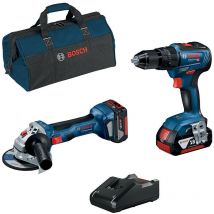 Tuttacasa - Taladro Amoladora Bosch-B Superkit 18V más 2 Baterías