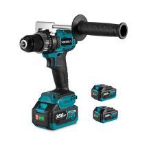 Onevan - Taladro atornillador de impacto de 18 v ø 13 mm, taladro atornillador inalámbrico de 25+3 velocidades, con dos baterías 388VF y cargador