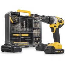 Einhell - Taladro Combimado sin Escobillas 20V 60Nm - incl. 2 baterías 20V 2.0Ah y cargador - 78 acc.