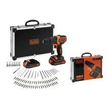 Taladro percutor black and decker + maletín