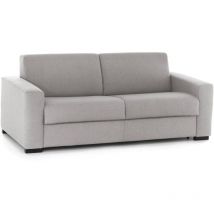 Talamo Italia - Schlafsofa Alicia, 3-Sitzer-Sofa, 100% Made in Italy, Wohnzimmersofa mit drehbarer Öffnung, aus gepolstertem Stoff, mit schmalen